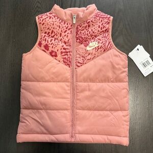 Nike Girls quilted Pink Vest Size 4T